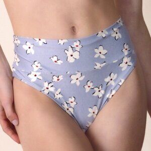 Mio Coral - Victoria Retro High Waist Bikini Bottom Vanilla (NWT)